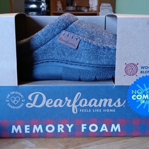 Dearfoams Men's Slipper Memory Foam Gray Slippers